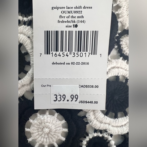 Kate Spade ♠️ Guipure Lace Shift Dress (NWT) $448 - Picture 13 of 13